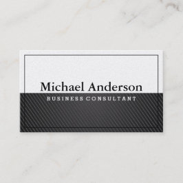 Tarjeta De Visita Carbono negro | Blanco