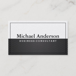 Tarjeta De Visita Carbono negro   Blanco