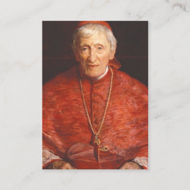 Tarjeta De Visita Cardenal St. John Henry Newman Holy Card Católica (Anverso)