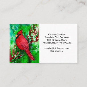 Tarjeta De Visita Cardinal Bird Business Card Observador de aves