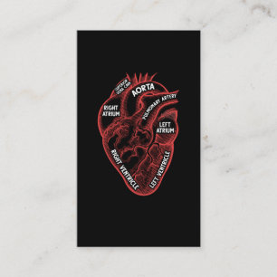 Tarjeta De Visita Cardiología de la educación de anatomía cardía