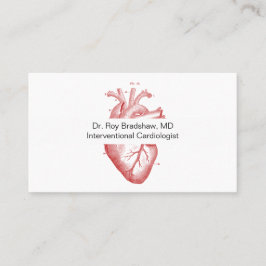 Tarjeta De Visita Cardiólogo anatómico de Ilustracion cardíaco