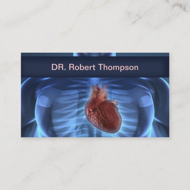 Tarjeta De Visita Cardiólogo/cardiología/tarjeta de Cardiosurgeons (Anverso)