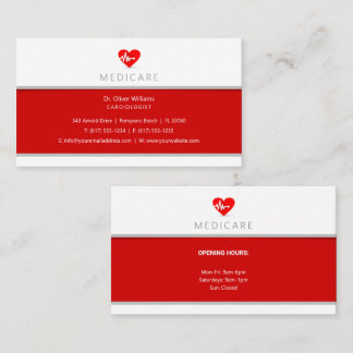 Tarjeta De Visita Cardiólogo | Especialista en el corazón | Médica c