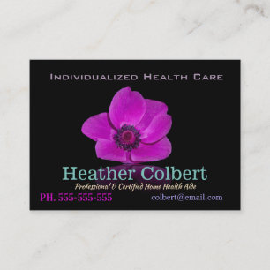 Tarjeta De Visita Caregiver Anome Floral Friendly