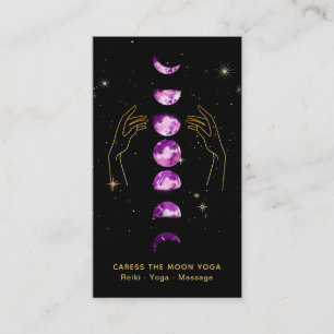 Tarjeta De Visita *~* Caress Moon Violet Púrpura Fases + Estrella M