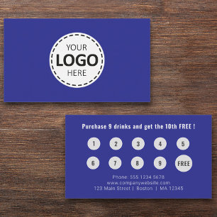 Tarjeta De Visita Carga de logotipo de la lealtad azul simple modern