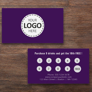 Tarjeta De Visita Carga de logotipos con lealtad pura simple moderna