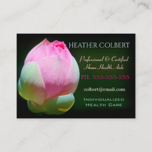 Tarjeta De Visita Cargador Lotus Bulb Flower Happy Professional