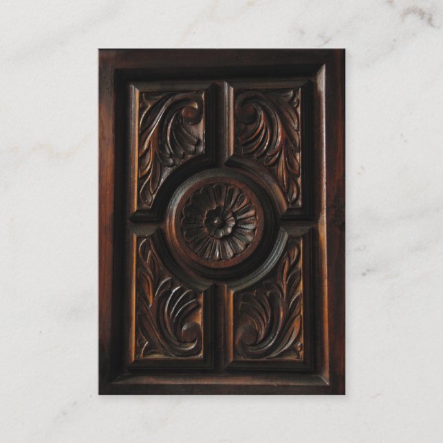 Tarjeta De Visita Cargando madera ATC (Anverso)