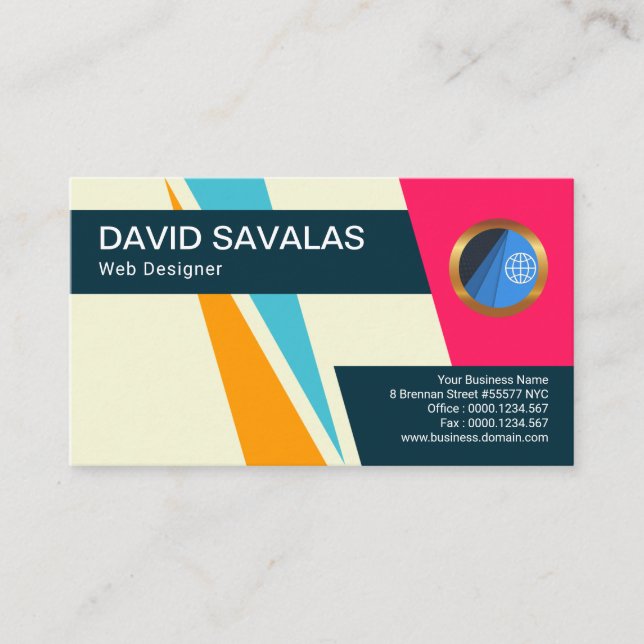 Tarjeta De Visita Cargar descarga de Triangle Flechas Web Designer (Anverso)