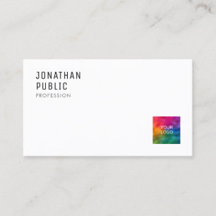 Tarjeta De Visita Cargar logotipo Código QR Modern Elegant Minimalis