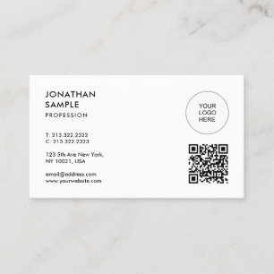 Tarjeta De Visita Cargar su logotipo profesional elegante moderno