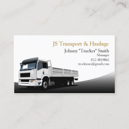 Tarjeta De Visita Cargo Truck Haulage Black Business Card