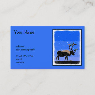 Tarjeta De Visita Caribou in Winter - Arte original de la vida salva