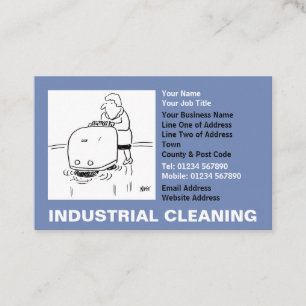 Tarjeta De Visita Caricatura de limpieza industrial