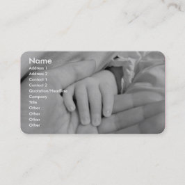 Tarjeta de visita cariñosa del cuidado de niños de