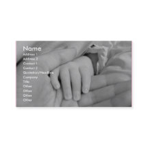 Tarjeta de visita cariñosa del cuidado de niños de