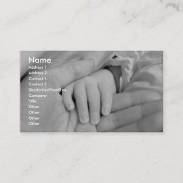 Tarjeta de visita cariñosa del cuidado de niños de