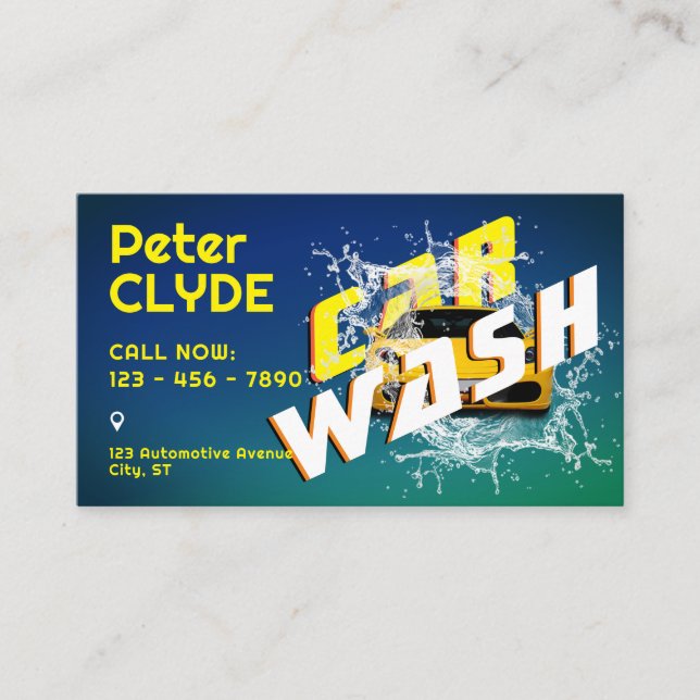 Tarjeta De Visita Carlino amarillo verde azul (Anverso)