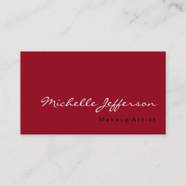 Tarjeta De Visita Carmine Red Trendy Professional Business Card