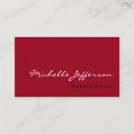 Tarjeta De Visita Carmine Red Trendy Professional Business Card