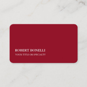 Tarjeta De Visita Carmine Red Único Moderno Minimalista
