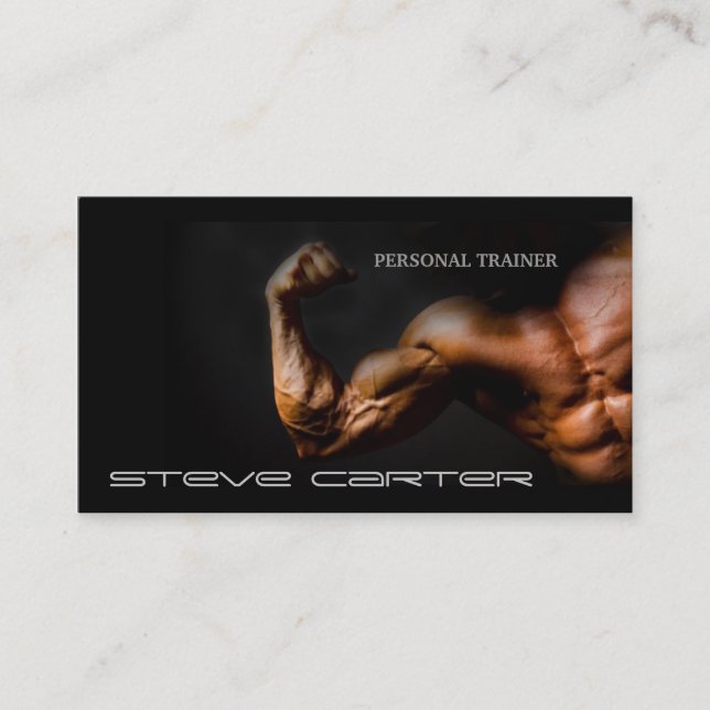 Tarjeta De Visita carné de formador personal profesional / Bodybuild (Anverso)