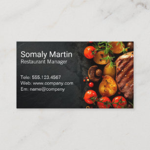 Tarjeta De Visita Carne de tomates de patata