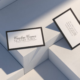 Tarjeta De Visita Carné notarial pública moderna de la frontera negr