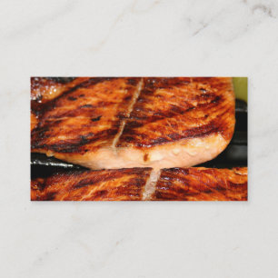 Tarjeta De Visita Carnes ahumadas a la parrilla BBQ