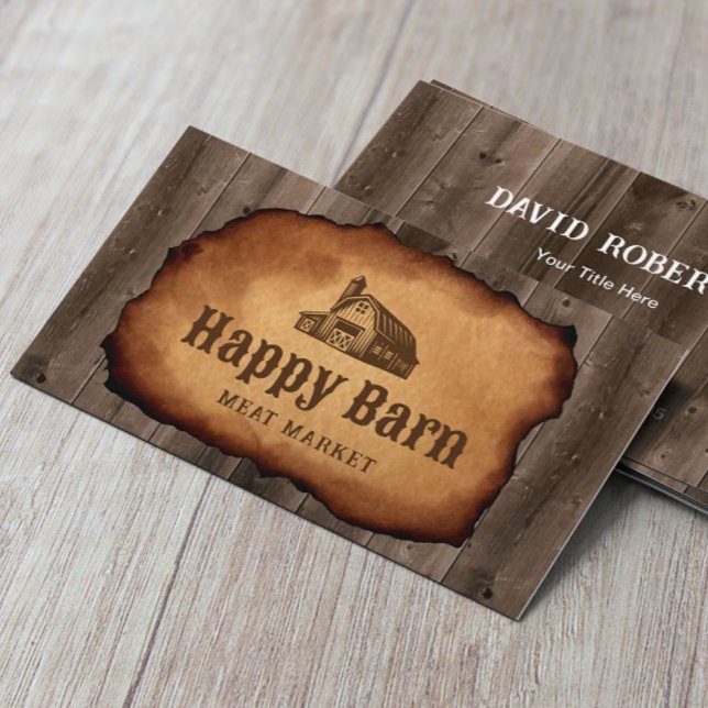 Tarjeta De Visita Carnicero de la Casa de los Graneros Vintage (Subido por el creador)