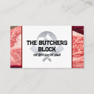 Tarjeta De Visita Carniceros Knife   Steaks de carne