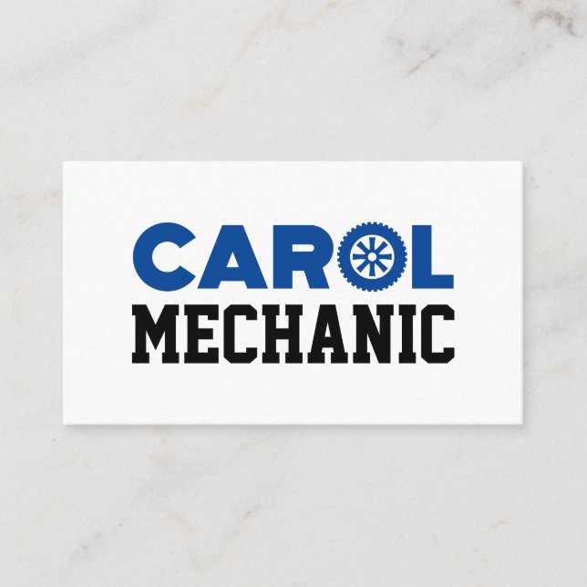 Tarjeta De Visita Carol Mechanic Business Card (Anverso)