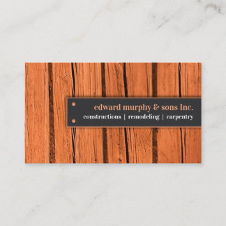 Tarjeta De Visita Carpenter Business Card Template