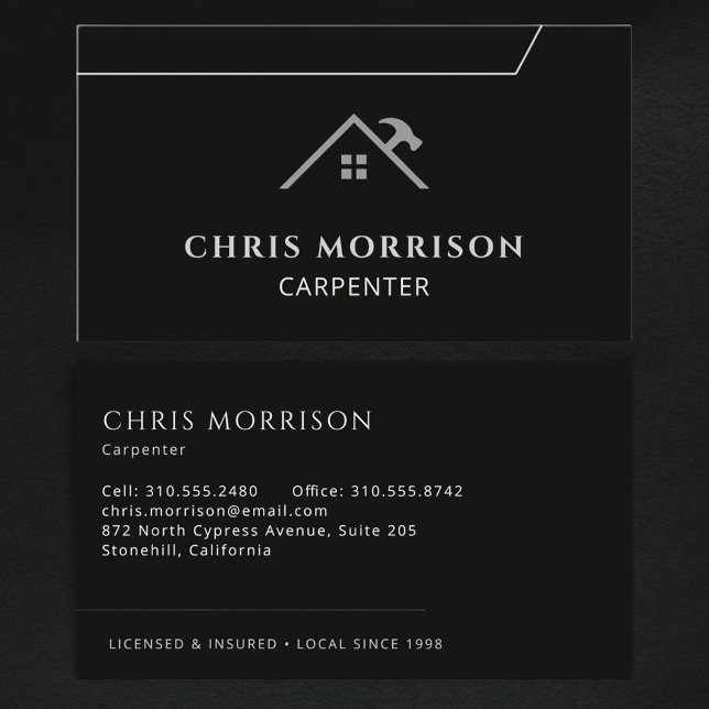 Tarjeta De Visita Carpenter Carpentry Handyman (Subido por el creador)