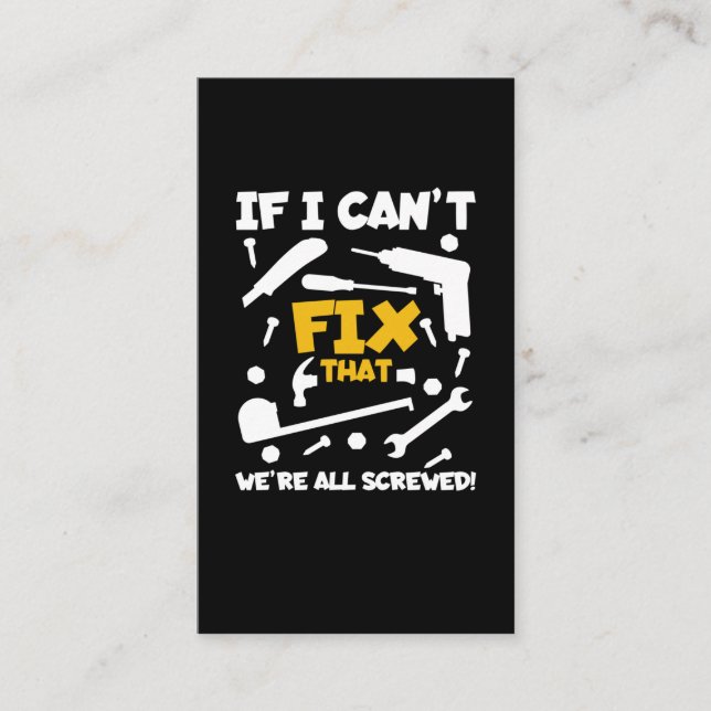 Tarjeta De Visita Carpenter Dad Craftsman Husband Handyman (Anverso)