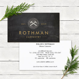 Tarjeta De Visita Carpenter Handyman Hammer Saw