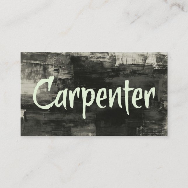 Tarjeta De Visita Carpenter Rustic Business Card (Anverso)