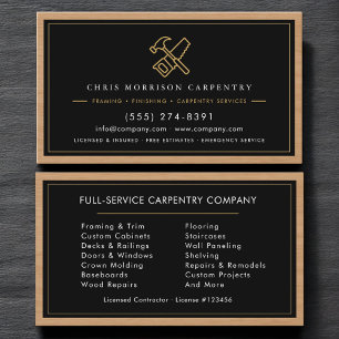 Tarjeta De Visita Carpenter Wood