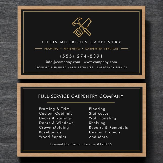 Tarjeta De Visita Carpenter Wood   (Subido por el creador)