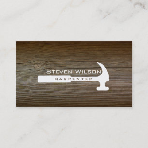 Tarjeta De Visita Carpenter Woodworker Professional Tool Wood
