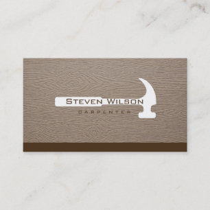 Tarjeta De Visita Carpenter Woodworker Professional Tool Wood