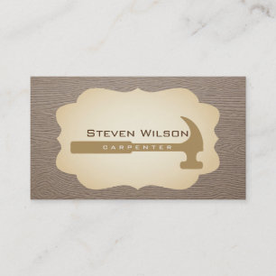 Tarjeta De Visita Carpenter Woodworker Professional Tool Wood