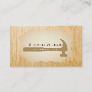 Tarjeta De Visita Carpenter Woodworker Professional Tool Wood