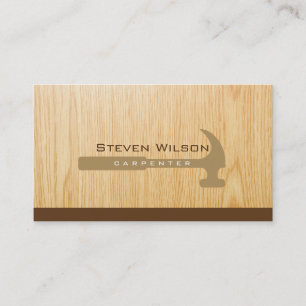 Tarjeta De Visita Carpenter Woodworker Professional Tool Wood