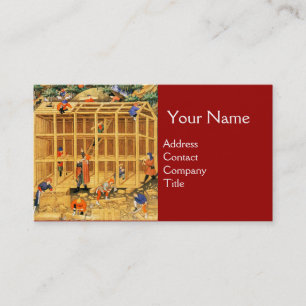 TARJETA DE VISITA CARPENTERA DE CASA DE MADERA, CONSTRUCCIÓN ARQUITE