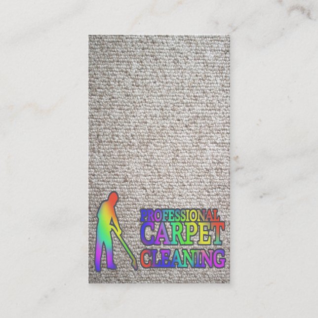 Tarjeta De Visita Carpet Cleaning Service Business Card (Anverso)