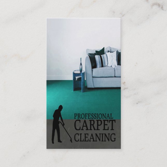 Tarjeta De Visita Carpet Cleaning Service Business Card (Anverso)