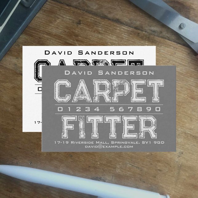 Tarjeta De Visita Carpet Fitter Business Card (Subido por el creador)